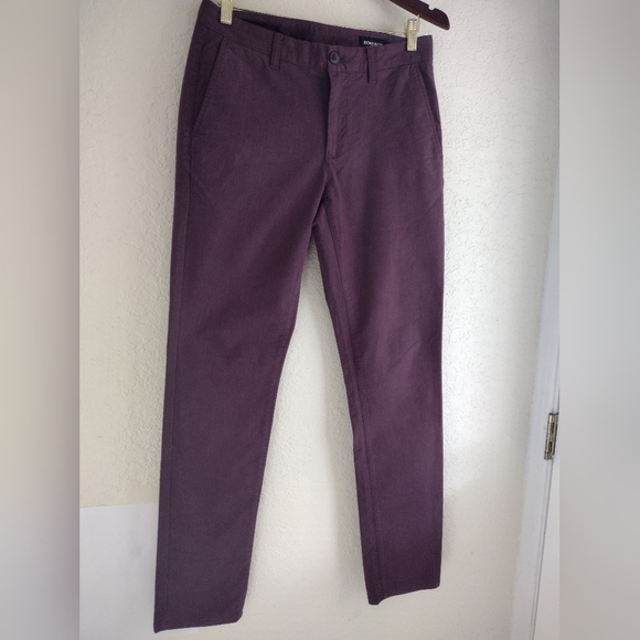 Bonobos Maroon COTTON Blend Slim Stretch Original Chino Pants - Picture 2 of 5